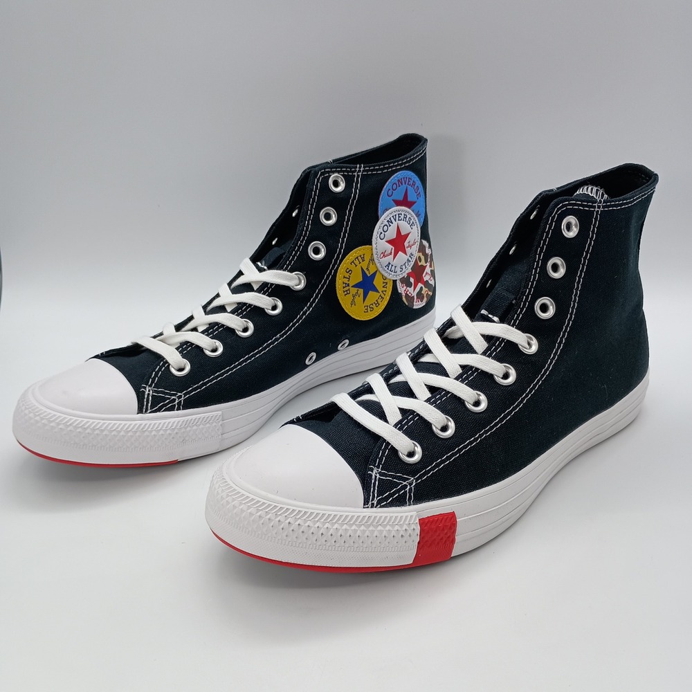 Converse Chuck Taylor All‎ Star Hi Multi Patch Black 166734C Mens 10 Womens 12 - Picture 6 of 11